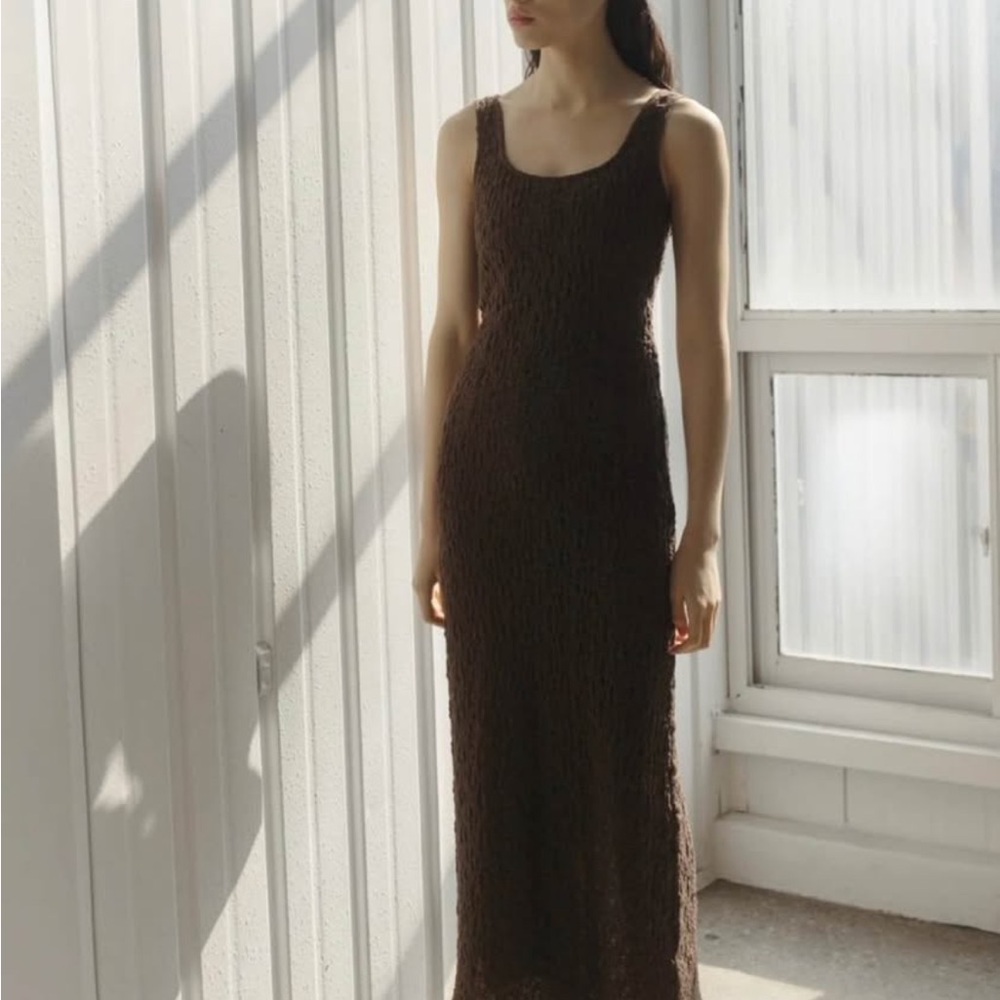 All Row/Mod Ref Chocolate Brown Nina Dress - Size M